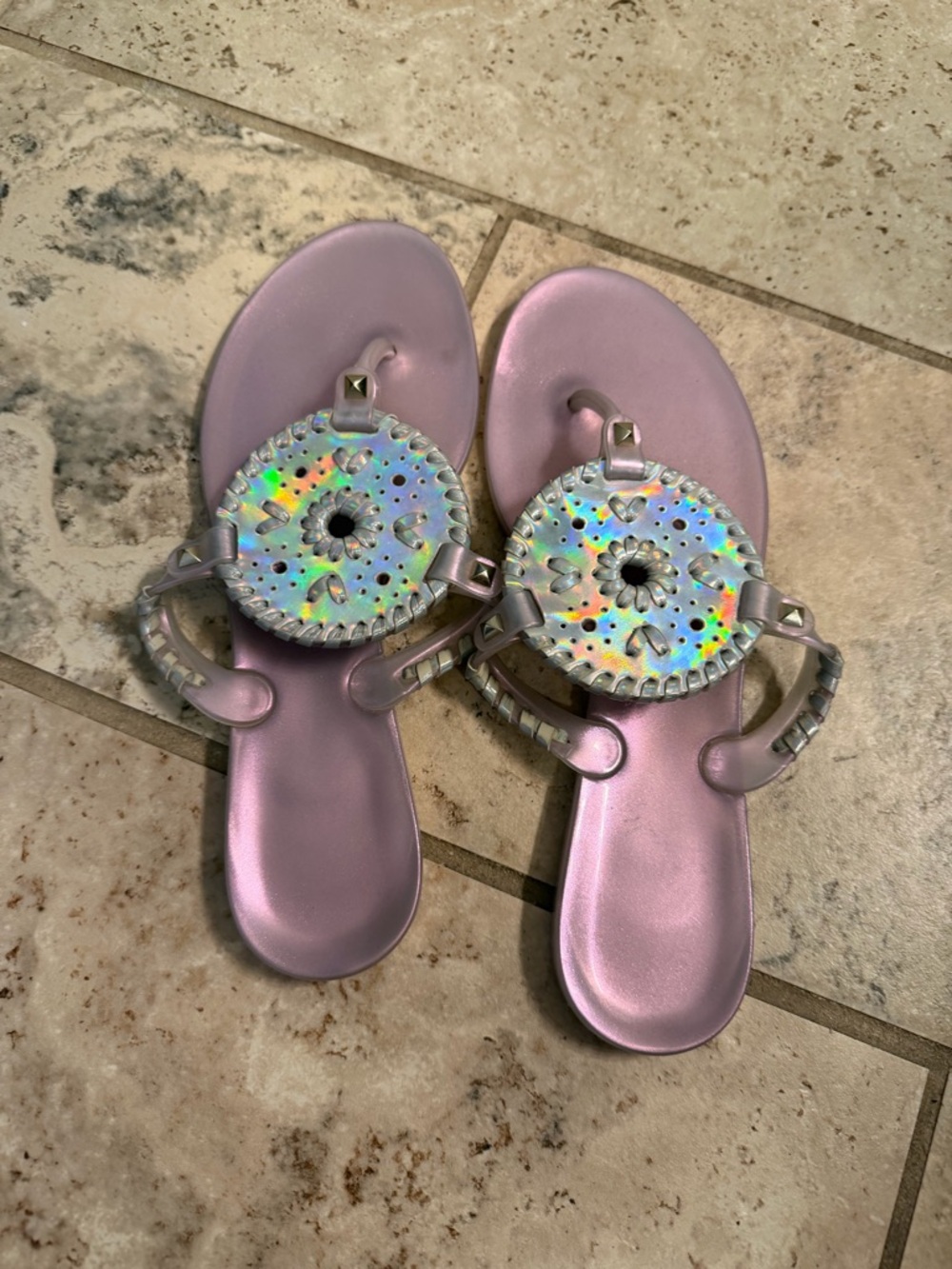 Iridescent Jack Rogers Lavender Jelly Sandals